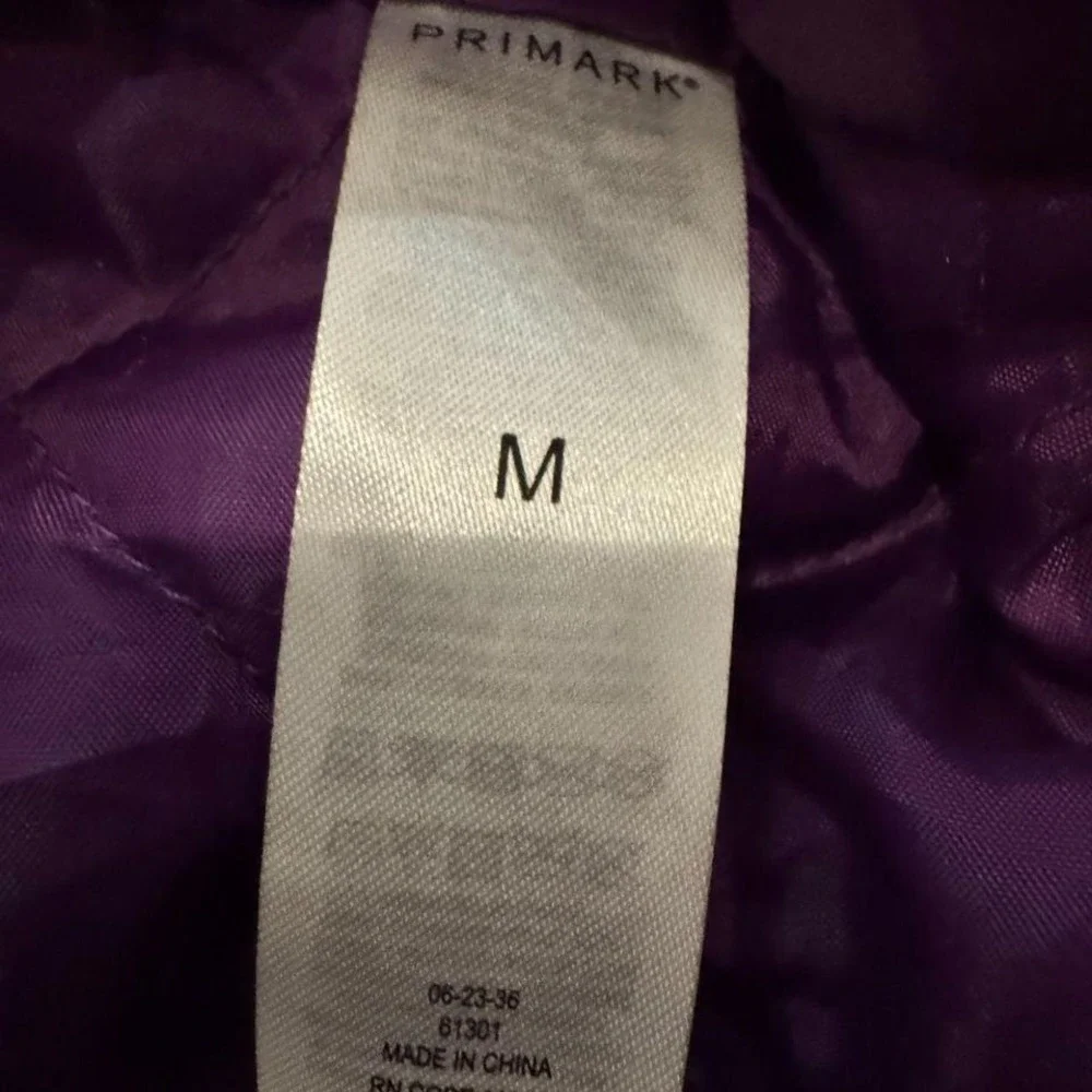 NBA Primark Los Angeles Lakers Satin Bomber Jacket Mens Medium Black Purple